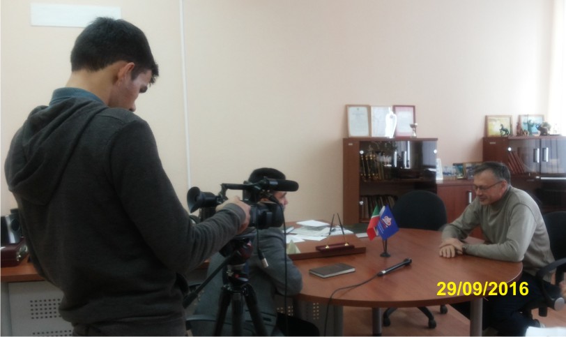 Интервью начальника Управления ПФР Рафика Залялова.для местного телевидения