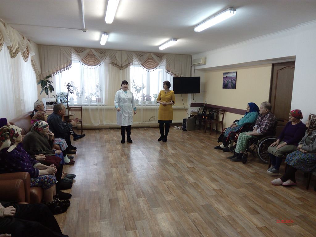 Поздравление с днем защитника Отечества     в доме-интернате