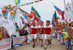 Встреча огня Универсиады-2013 в г. Азнакаево