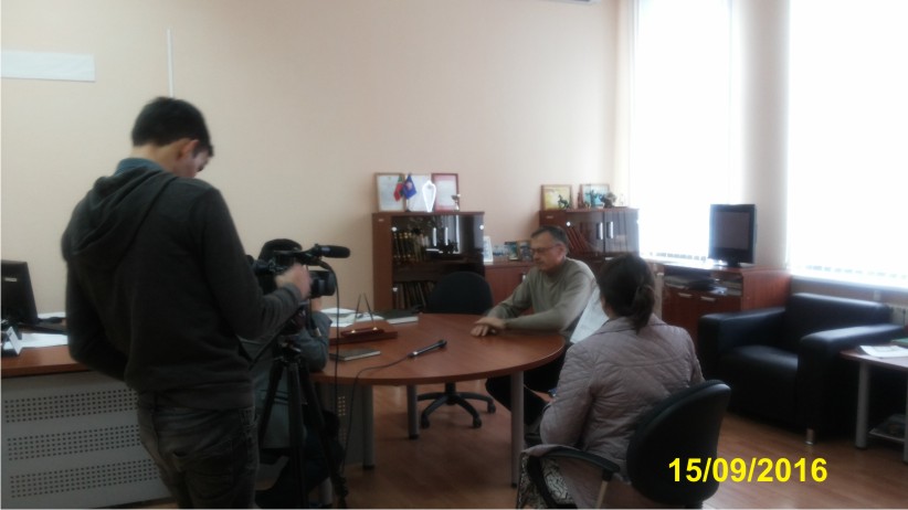 Интервью начальника Управления ПФР Залялов Р.Г. для местного телевидения