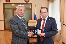 Рабочая встреча Эдуарда Вафина с председателем Государственного Совета Республики Татарстан Фаридом Мухаметшиным