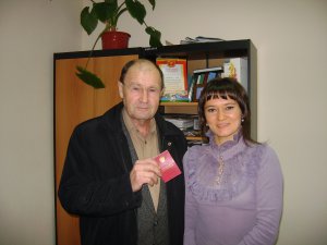 Вручение пенсионных удостоверений в Новошешминском районе